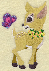 Frolicking Deer and Butterfly
