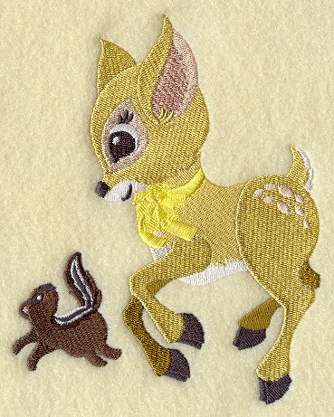 Frolicking Deer and Chipmunk