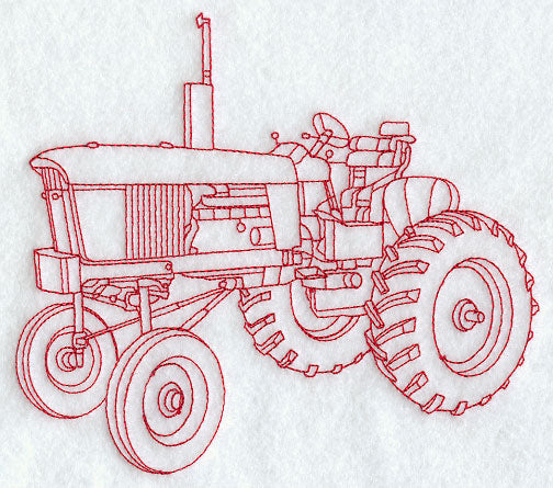 Tractor II (Redwork)