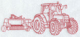 Tractor with Baler (Redwork)