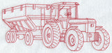 Tractor with Gravity Box (Redwork)