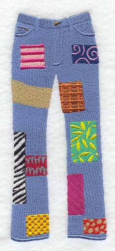 Patched Jeans