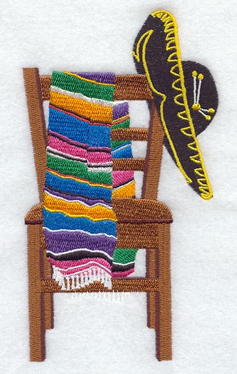 Sombrero & Serape w/ Chair