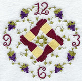 Wine & Grape Leaf Clock