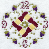 Wine & Grape Leaf Clock