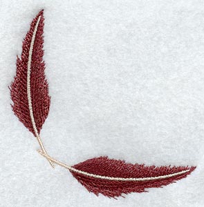 Fashion Rooster Feather Corner - Curved