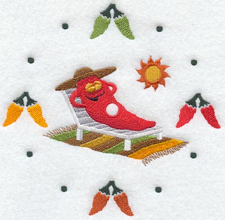 Comic Chili Pepper Clock