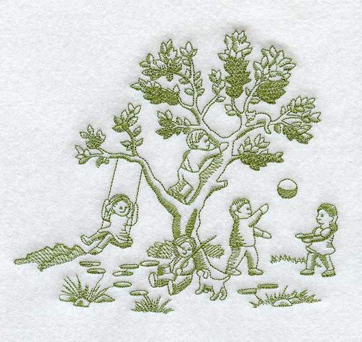 Children & Tree Scene (Toile)