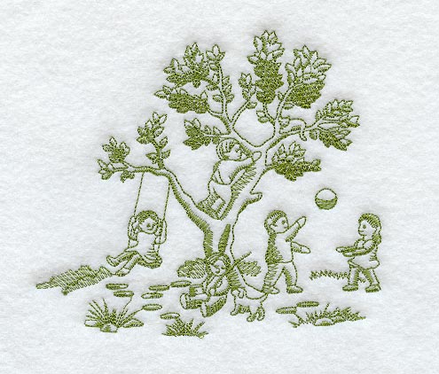 Children & Tree Scene (Toile)