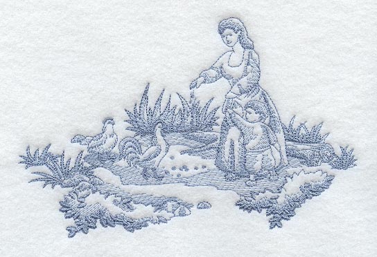 Rooster Scene (Toile)