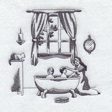 Bathtub Scene (Toile)