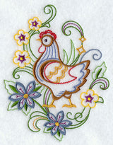 Hen and Flowers