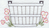 Basket and Blooms (Redwork)