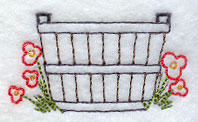 Basket and Blooms (Redwork)