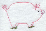 Country Pig (Redwork)