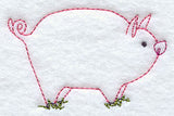 Country Pig (Redwork)