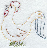 Proud Rooster (Redwork)