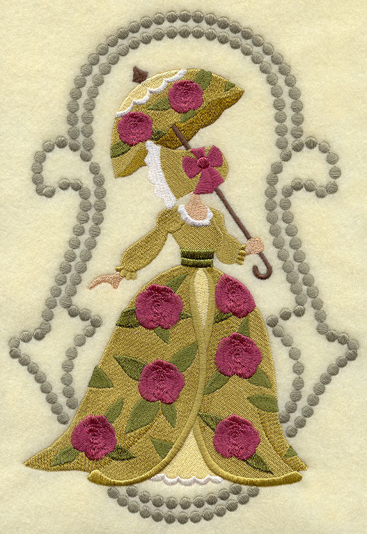 Umbrella Girl - Rose Blossoms (Candlewicking)