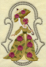 Umbrella Girl - Rose Blossoms (Candlewicking)