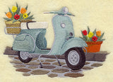 Scooter and Flowers