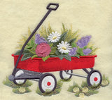 Little Red Wagon with Flowers