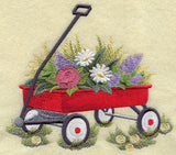 Little Red Wagon with Flowers