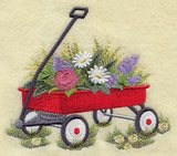 Little Red Wagon with Flowers