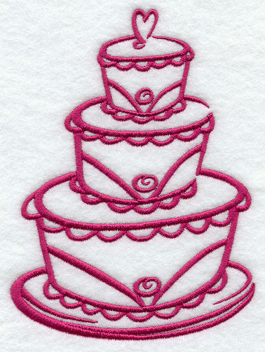 Wedding Cake with Heart