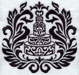 Framed Damask Wedding Cake