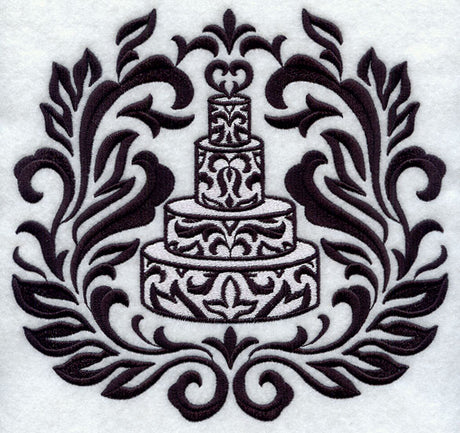 Framed Damask Wedding Cake