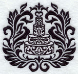 Framed Damask Wedding Cake