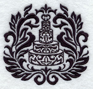 Framed Damask Wedding Cake