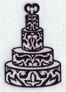 Damask Wedding Cake