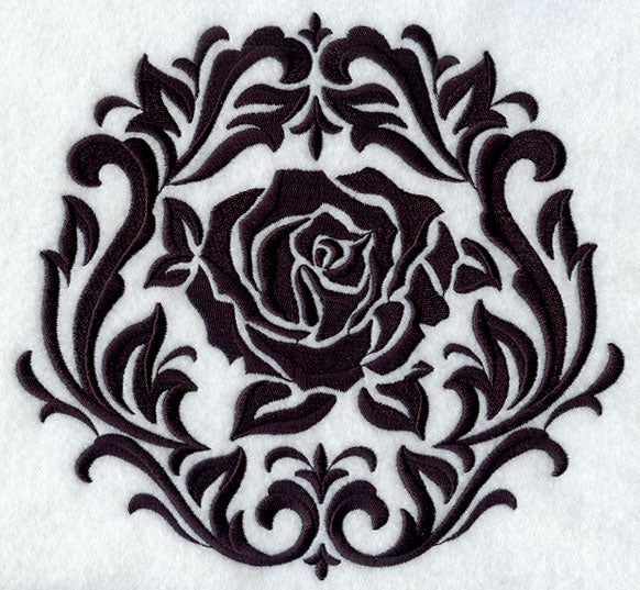 Framed Damask Rose