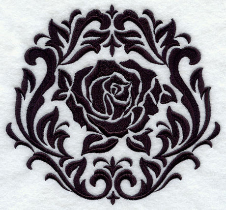 Framed Damask Rose
