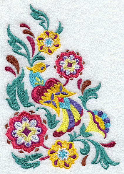 Suzani Feathers and Flowers