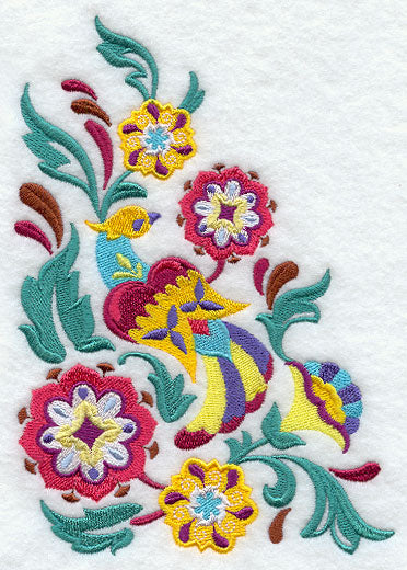 Suzani Feathers and Flowers