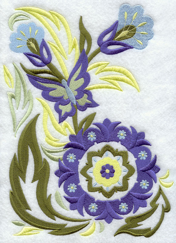 Suzani Flower and Butterfly
