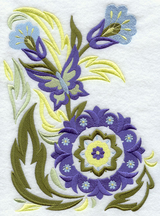 Suzani Flower and Butterfly