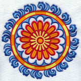 Suzani Gerbera Daisy Medallion