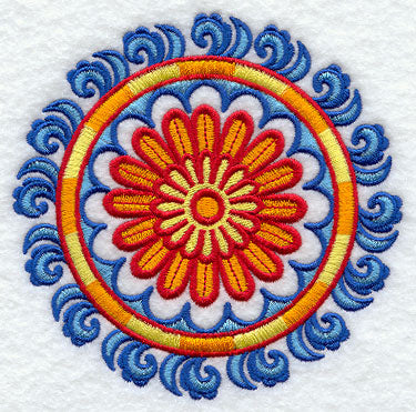 Suzani Gerbera Daisy Medallion