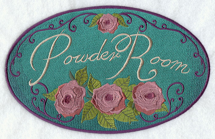 Powder Room Sign – Embroidery Library