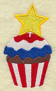 Red, White, and Blue Cupcake 1