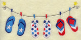 Patriotic Flip-Flops Clothesline