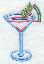 Cool Drink with Watermelon Garnish