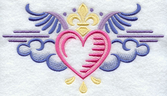 Heart embroideryパッドinアメスリタン Baseball Heart & Bats Embroidered Hat Patch | Trendy Transfers