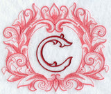 Grand Flourish Capital Letter C - 6 1/2 Inch
