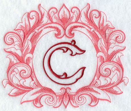 Grand Flourish Capital Letter C - 6 1/2 Inch