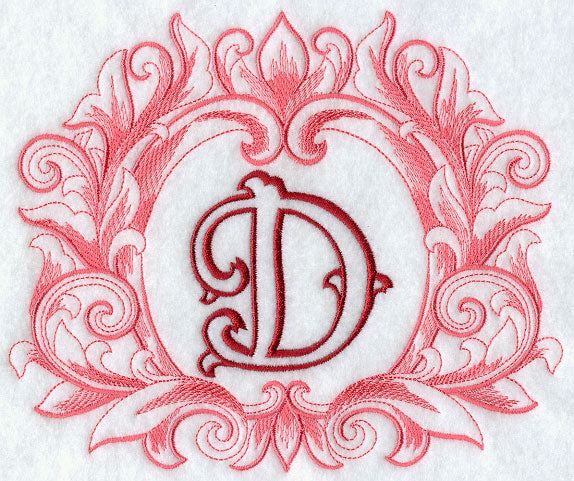 Grand Flourish Capital Letter D - 6 1/2 Inch
