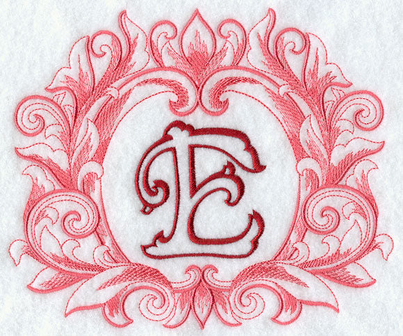 Grand Flourish Capital Letter E - 6 1/2 Inch
